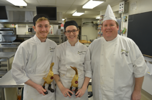 Braden Lawther, Kylie Piney, and Chef Steve Benns