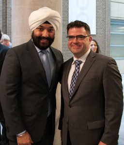 CAWT Director and Senior Scientist Brent Wootton with The Hon. Navdeep Bains.